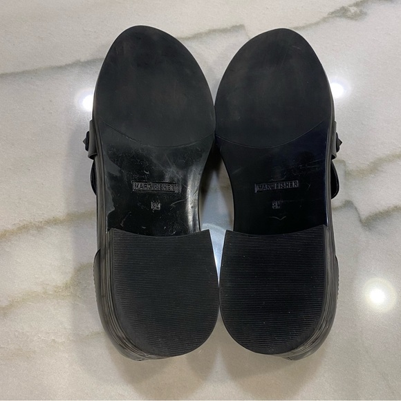 Marc Fisher Loafers size 8 Black Faux Leather Studded - Picture 9 of 13